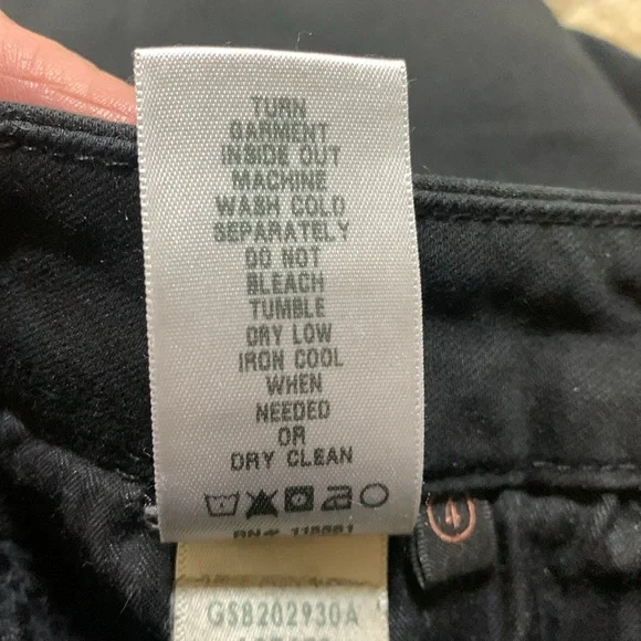 Jen7 by 7 For All Mankind smooth Black Ankle Skinny Jeans‎ Size 4 mid rise - Picture 9 of 11